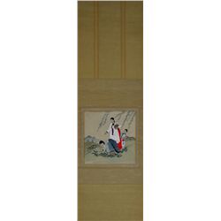Korean Scroll Silk Embroidery 28 cm x 28 cm