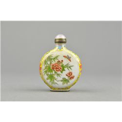 19th C. Chinese Cloisonne Snuff Bottle Qianlong