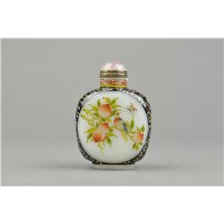 19th C. Chinese Glass Snuff Bottle Marked