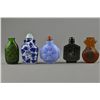 Image 2 : 5 Assorted Chinese Glass & Porcelain Snuff Bottles