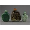 Image 1 : Set of Three Chinese Carved Jade Snuff Bottles