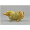 Image 1 : 19th C. Chinese Carved Celadon Jade Figure of Ram