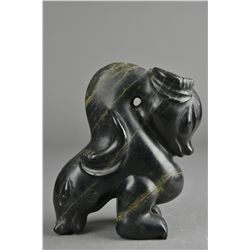 Chinese Carved Black Jade Figure of Rams