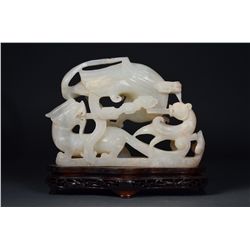 Han Style 17th/18th C. Chinese Hetian White Jade