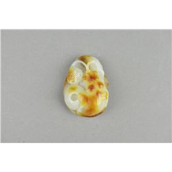 Chinese Carved Russet White Jade Pendant
