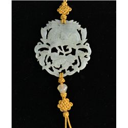 19th Century Carved White Jade Pendant