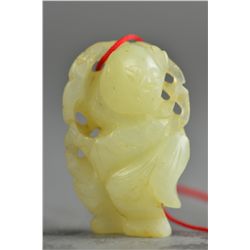 18th/19th C. Chinese Carved White Jade Pendant