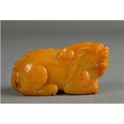 Chinese Carved Tianhuang Stone Figure of Pixiu