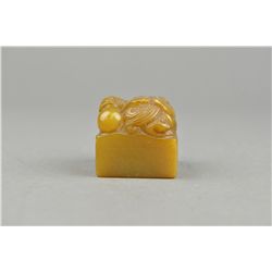 Chinese Tianhuang Stone Seal Dragon