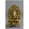 Image 1 : Indian Gilt Bronze Figure of Ganesh