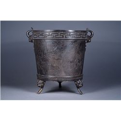 Chinese Bronze Censer with Animal Handles Marked