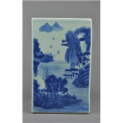 Chinese Minguo Kangxi-Style Porcelain Brush Pot