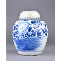 Chinese Ming-Style Blue & White Ginger Jar