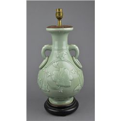 Chinese Song-Style Celadon Converted Lantern
