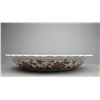 Image 2 : Chinese Ming-Style Copper Red Foliate Rim Charger