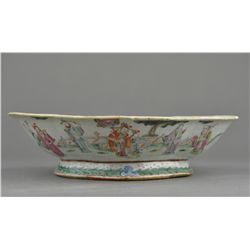 19th C. Chinese Tongzhi Famille Rose Stem Bowl