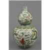 Image 1 : 19th C. Ming-Style Famille Verte Double Gourd Vase
