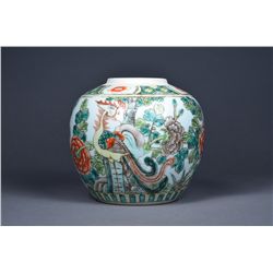 19th/20th Century Chinese Famille Verte Ginger Jar