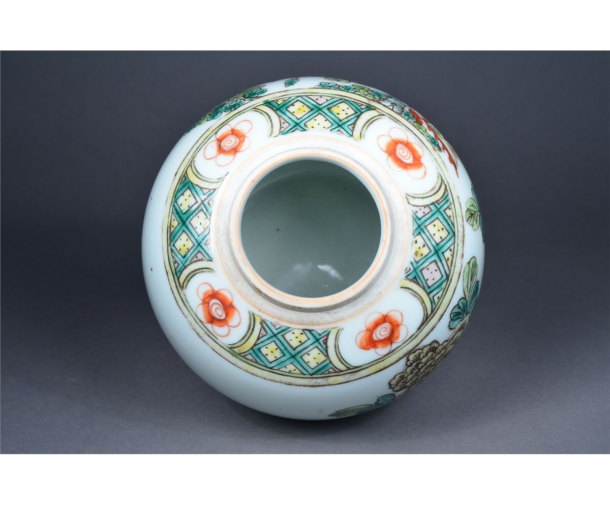 19th/20th Century Chinese Famille Verte Ginger Jar