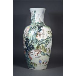 Chinese Famille Verte Porcelain Vase Xianfeng