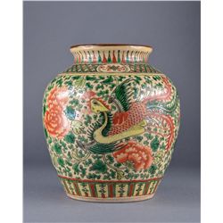 Chinese Ming-Style Qing Period Copper Red Vase