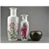 Image 1 : Set 3: Two Porcelain Vases & Flambe Brush Washer
