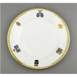 19th C. Armorial Plate Marked and Dated 1820