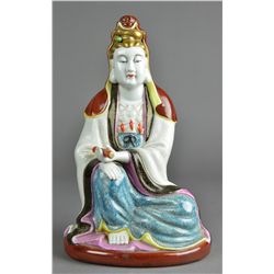 Chinese Porcelain Figure of Guanyin Marked