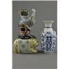Image 2 : Set 2 Chinese Figure of Immortal & Small BW Vase