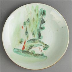 19th Century Chinese Porcelain Plate w/ Certificat