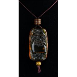 Japanese Carved Amber Inro