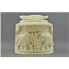 Image 1 : Indian Ivory Carved Elephant Box with Lid