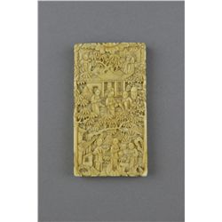 18th/19th Century Chinese Ivory Carved Cardholder