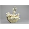 Image 2 : Japanese Ivory Carved Boat with Seven Figures