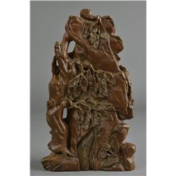 Chinese Boxwood Carved Boulder