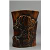 Image 1 : Chinese Huanghuali Carved Brush Pot