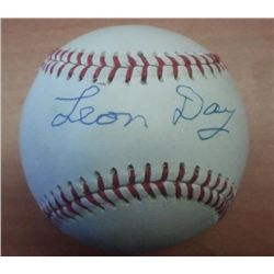 Leon Day Negro League Hall of Famer Signed Baseball