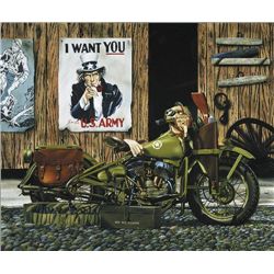 FREEDOM RIDERS Jacobs Harley Motorcycle LE Art Large