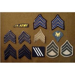 COLLECTION OF 12 PATCHES-MOSTLY UNIFORM CHEVRONS