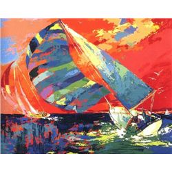 Orange Sky Sailing Signed LeRoy Neiman LE Serigraph