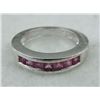 Image 1 : STERLING PLATINUM PINK SAPPHIRES RING 3.34 CTW