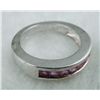 Image 2 : STERLING PLATINUM PINK SAPPHIRES RING 3.34 CTW