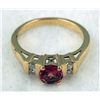 Image 1 : STERLING/GOLD TOPAZ GARNET RING 1.2 CTW