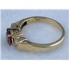 Image 2 : STERLING/GOLD TOPAZ GARNET RING 1.2 CTW