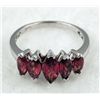 Image 1 : STERLING PLATINUM GARNET RING 2.2 CTW