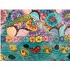 Image 2 : Tropical Birds & Fish Hand Painted Pottery Bowl