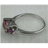 Image 2 : STERLING PLATINUM RING 1.24 ROSE DE FRANCE AMETHYST