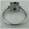 Image 3 : STERLING PLATINUM RING 1.24 ROSE DE FRANCE AMETHYST