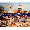 Image 1 : Jane Wooster Scott Signed Beacon on the Beach Print