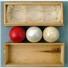 Image 2 : 3 Ivory Vint Pool Balls Brunswick Balke Collender w/Box